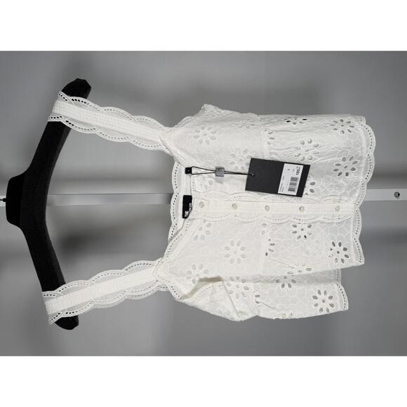 The Kooples Floral Embroidered Peplum Top US Medium / FR 2 NWT $185 - Picture 2 of 7